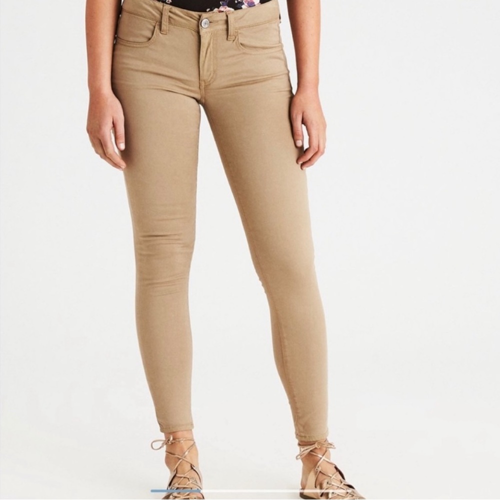 American Eagle Super Super Stretch Khaki Jegging Sz 2